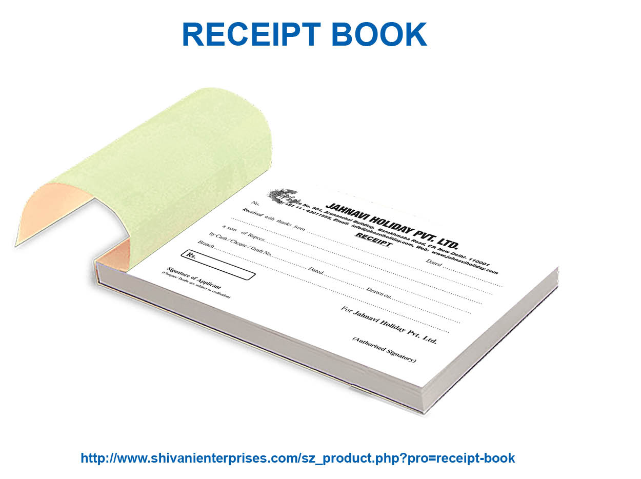 Receipt Book Printing In Delhi NCR India, Just within 24 hrs