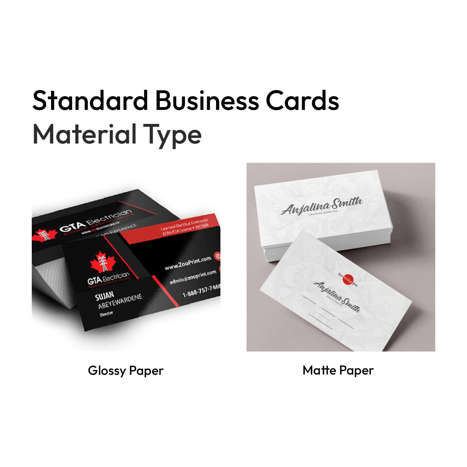 Standard Business Card Material Type